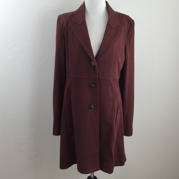 Cabi Brown Long Blazer Jacket m - Picture 2 of 11